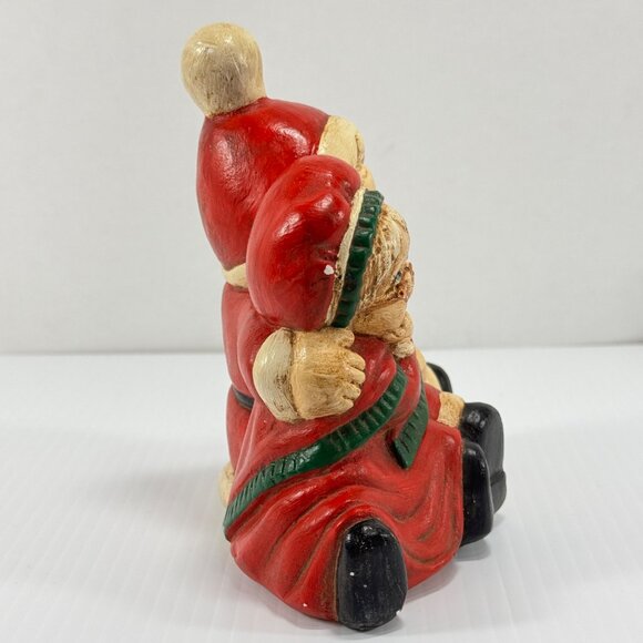Vintage Hand Painted Santa Claus Figurine Christmas Table Decoration Mrs Claus - Picture 6 of 8